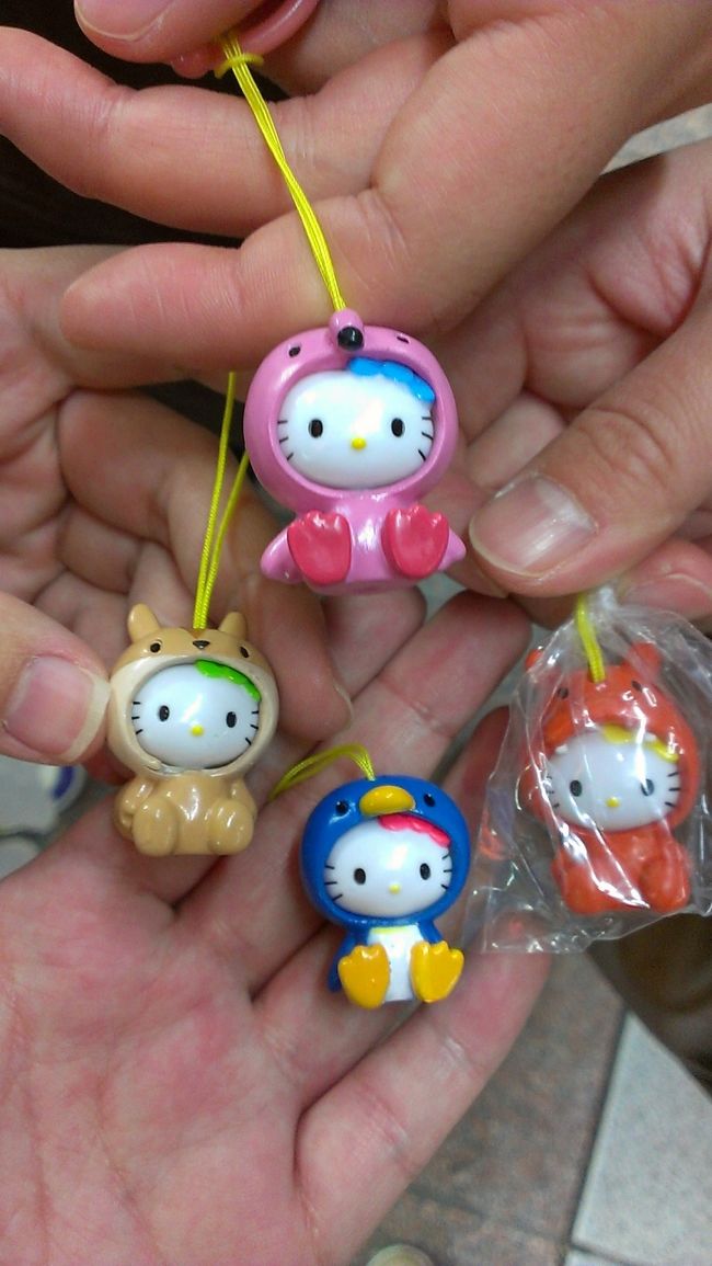 動物バージョンキティちゃん(=‘ｘ‘=)<br />みんな違う種類でした☆<br />私のはペンギンさん〜♪