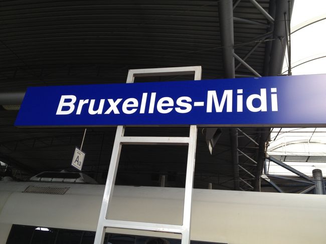一時間半ほどでブリュッセル南駅に到着！<br /><br />寒かったです。<br /><br />さて、ブリュッセルの名所のグラン・プラスや小便小僧のところに行くにはここから中央駅に移動しなければ行けません。<br /><br />･･･どうやって行くんだろう･･･<br /><br />国鉄で一駅、ほとんどの電車が中央駅は通過するからだいたいどの電車に乗ってもオッケー、と言うのは事前に調べていたのですが、具体的な国鉄の乗り方までは調べてませんでした。汗<br /><br />もともと計画はきっちりする方なんですが、なぜかまったく下調べに手をつけないところもあるんですよね･･･でも実際その場面になると、だいたいなんとかなっちゃいます。