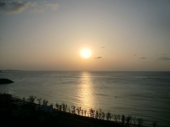 夕日も見える。