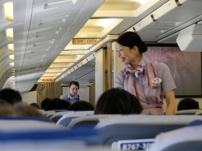 グーちゃんは、あまりにも夢中になって<br />窓の外を見て写真を撮りまくっていたので<br />ＣＡの姉さんがコーヒーを持ってきたのに<br />気づかなかったの・・・。