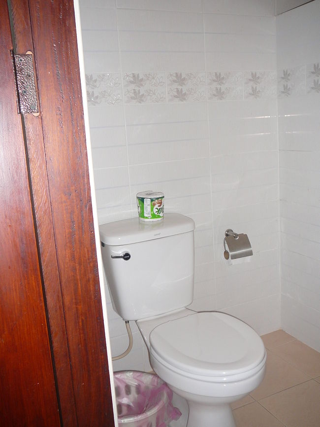 かなり後ろ側にトイレットペーパーが置いてあるので取り難かった。