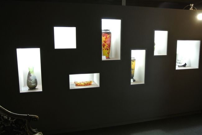 洋館長屋（仏蘭西館）に展示されているアールヌーヴォーの工芸品