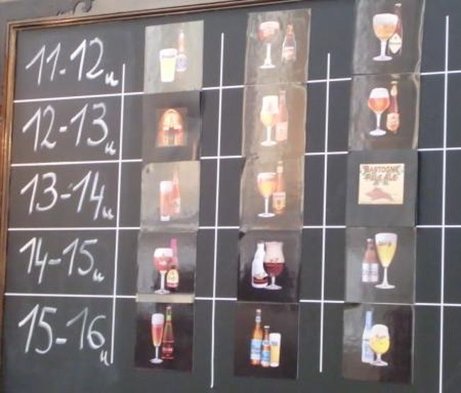 証券取引所の会場は、ベルギービールのティスティング会場であった。<br /><br />3種類のベルギービールのティスティングセットが提供されていた。<br />3種類のビールは1時間ごとで別のビールと変わる。<br /><br />また、おつまみセットも販売されていて、このビールにはこのおつまみといった感じでビールに合ったおつまみが提供される。<br />各種ベルギービールとおつまみをマリアージュさせ、相乗効果を楽しむというコンセプトだ。<br /><br /><br />ただ残念なことは、この会場は生ビールではなかったこと。。<br /><br />1時間ごとにサーバー取り替えられないから、しょうがないんだけど！<br /><br />