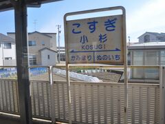 　2003年にできたまだ新しい駅です。
　北陸本線にも小杉駅がありますが、こんなに近くに同名の駅がある例は珍しいかもしれません。
　近くに、富山南高校があり、たくさんの高校生が降りていきました。