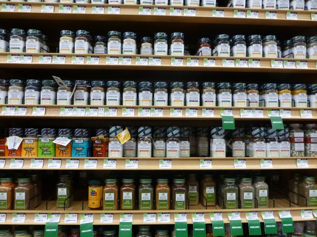 調味料のコーナー<br /><br />買ってみれば良かったけど、何が良いか分からず結局買わず…。<br /><br />