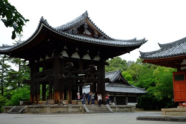 こちらは鐘楼。反り返った屋根がカッコイイです。<br />手前の建物は念仏堂、鐘楼の奥に見える建物は俊乗堂です。地味なお堂にも実はすごい仏像があったりします…。