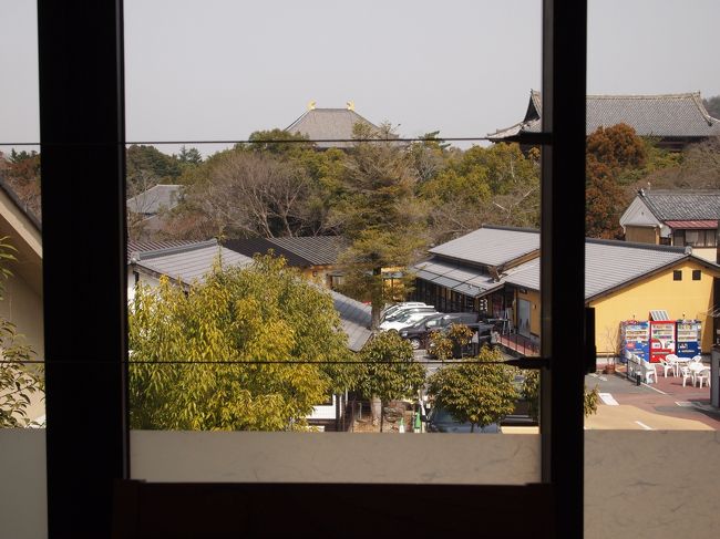 お昼は東大寺近くの「ゐざさ東大寺店」で。<br />正面に大仏殿を臨みます。<br /><br />東大寺門前の「東大寺門前　夢風ひろば」はレストランやお店があり、滞在時間が短い私たちにはgood placeでした。