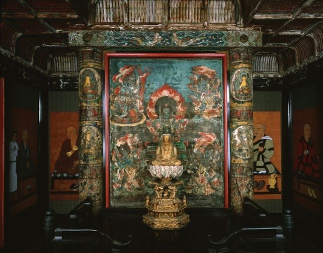 霊山寺<br /><br />三重塔の内部、非公開。　Ｈ.Ｐより