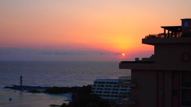 朝。7時半出発なので日の出とともに起きる。