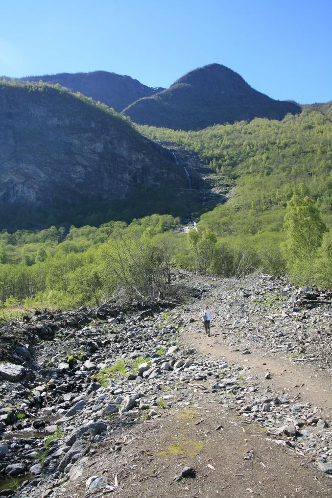 最初は緩やかで歩きやすい道だった<br /><br />大きな石を避けながら、ゆっくり歩きます