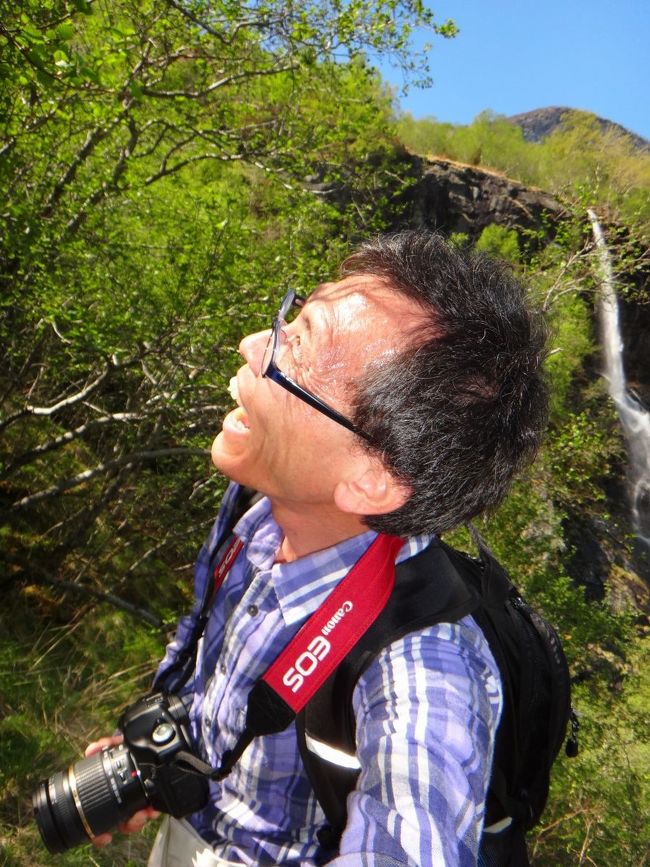 登り始めて20分くらい　ハーハー　ゼーゼー<br /><br />日ごろの運動不足のツケが回ってきました<br /><br />汗びっしょりになりながら、のぼります