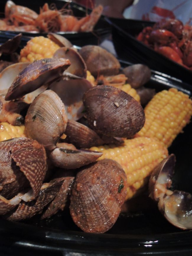 あさり(clams)も辛めに仕上げてあって、美味しかったです。