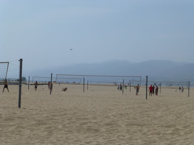 ビーチバレーのコートが沢山あって、みんなビーチバレーしてました。