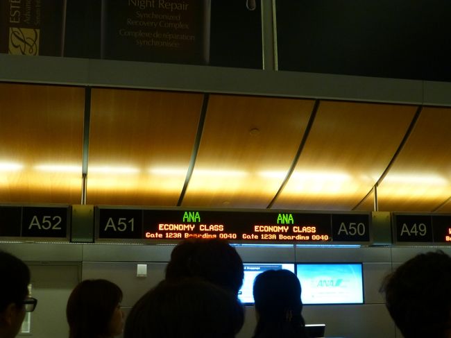 ホテルで休憩した後にシャワーを浴びて、9時半にチェックアウト。<br /><br />シャトルバスでは、同乗した皆さんとお話しながら空港まで行きました。<br />オーストラリア人ご夫婦が二組と、ダンス大会に出場されていたアメリカ人男性とご一緒しました。<br /><br />10時前に到着したので、チェックイン開始までしばらく待ちました。