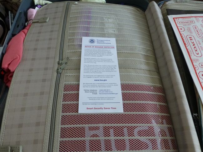 宇部に戻って家に着いたら8時半。<br /><br />スーツケースを開けたら、アメリカでチェックしたカードが入ってました。<br />初アメリカでチェックされるとは（笑）<br /><br />こうして楽しかったGW旅行が終わりました。<br /><br />最後まで読んで頂いてありがとうございました。