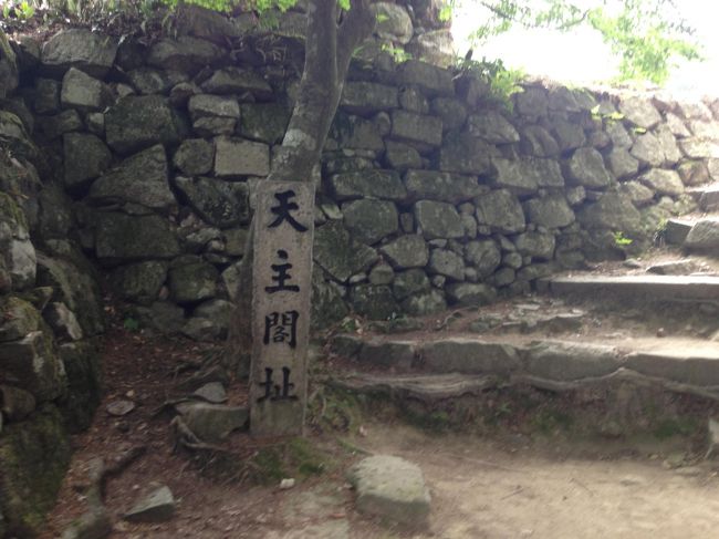 本丸からさらに階段上って「天守跡」