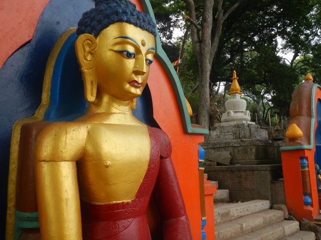 鎮座する金仏陀<br />