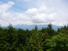 南アルプス方面。
一番高い山は木曽駒ヶ岳？