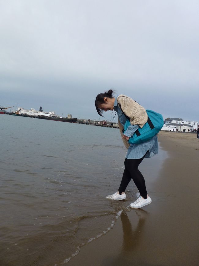 海に出ました。