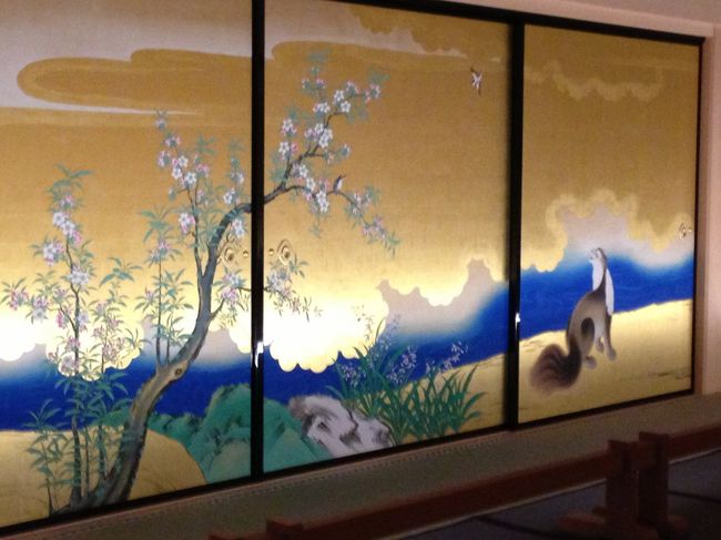 値下げ交渉あり。超美品！名古屋城　金箔　アクリル画 名古屋城本丸御殿は、ヒノキの香りと豪華な金箔がまぶしい別世界