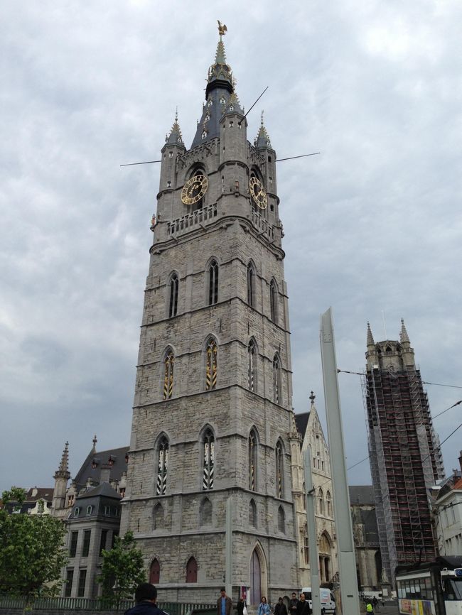 ゲントの鐘楼です。<br />エレベーターがあったので登ってみます。