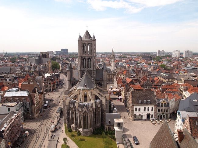鐘楼からのゲントの街並み