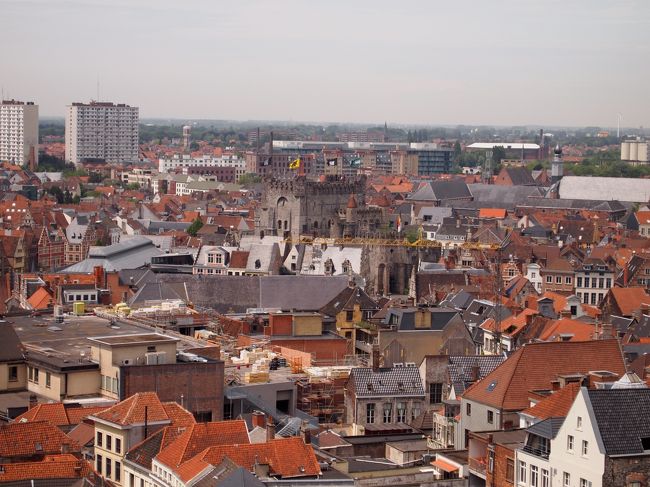 鐘楼からのゲントの街並み