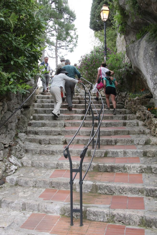 ここがエズ村の入り口ですが、いきなり急な石段で、覚悟して気合を入れないと容易には登れません。<br /><br />気合だ！　気合だ！　気合だ！ーーー<br /><br /><br />私は地元のハイキングクラブで時々高尾山、御岳山、顔振峠など歩いているので大丈夫でした。<br />http://4travel.jp/traveler/810766/album/10720606/