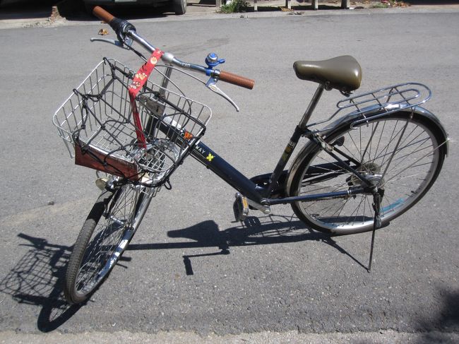 ちなみに、こちらが借りたレンタサイクル。<br /><br />車体には「警視庁」の防犯登録と、、<br />「中野駅北口中央自転車駐車場」の文字、、<br />そして、、、「前川○太」とフルネームが(苦笑)！！！<br /><br />前川さんの自転車は、タイで第二の人生を過ごしていますって、<br />前川さんに教えてあげたくなりました。