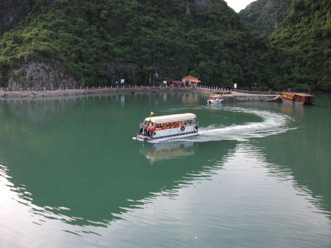 船着場からボートに乗ってアウコー号に戻ります。<br /><br />Hちゃん元気になったかな？？