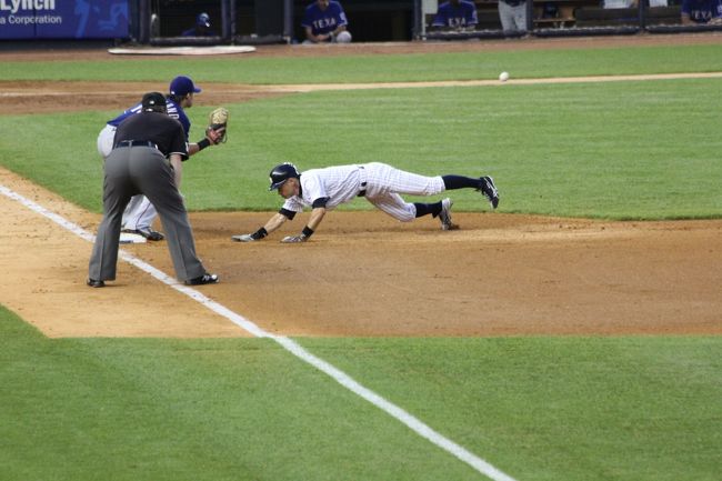 イチロー牽制　もちろんセーフ