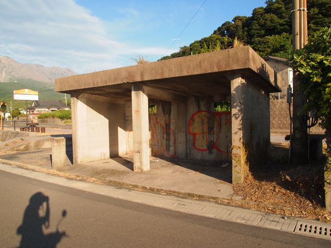 道にはこのような火山からの土石除けシェルター？のようなものがあります。