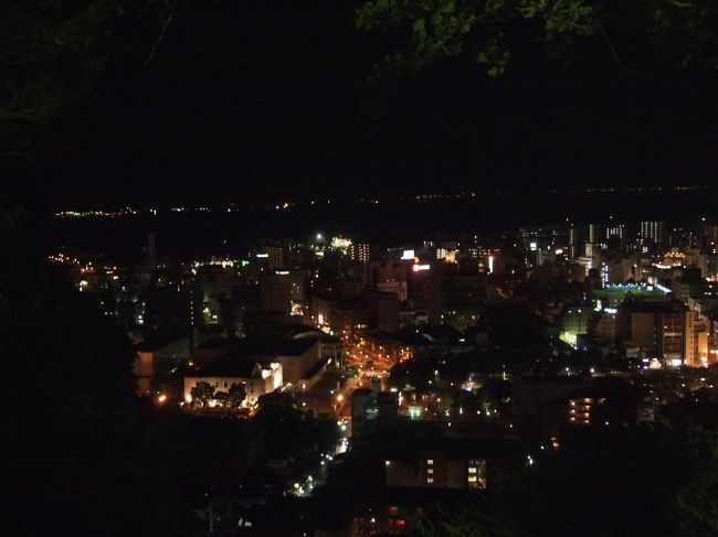 鹿児島に戻り、シチィービューカゴシマの夜景コースに参加。<br />1日券600円の元を取りました。