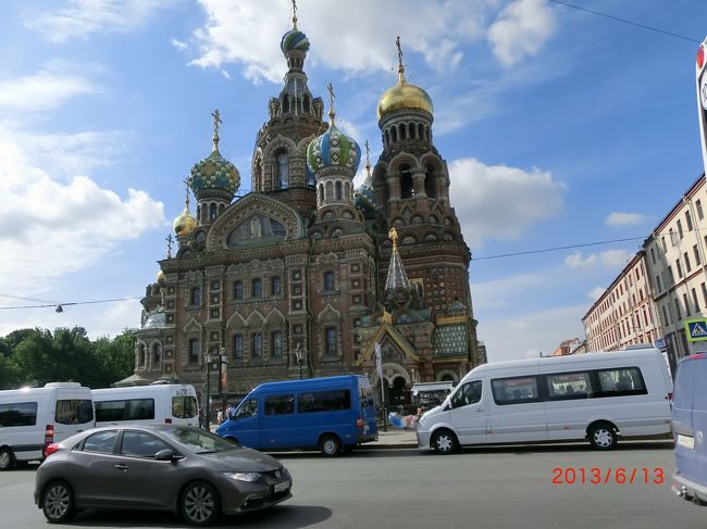 ロシア ボルガ川のリバークルーズの旅(St.Peter-Kizihi-Moscow)