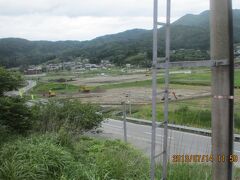 津波でほとんど流された三陸駅前。