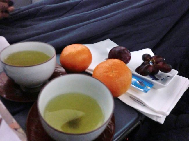 デザートはフレッシュフルーツ<br />日本茶をチョイス。<br />酔いがまわったかＴＶ映画を一本見てぐっすり眠った。