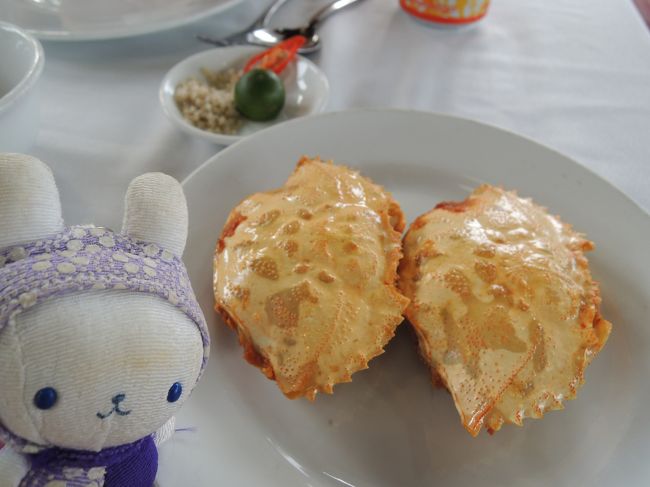 かに。<br />ひっくり返したらさつま揚げ的な感じだった。