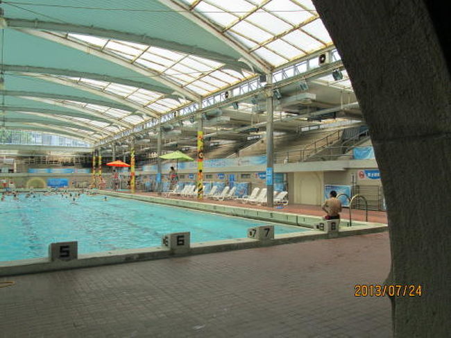 屋根付プール。<br /><br />