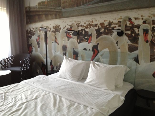 まだ10時すぎだったので荷物だけ預かってもらおうと思ったら、バスタブ付きの部屋にアップグレードすれば（200SEK）空いてるから今すぐ入れますよと言われました。ラッキー。