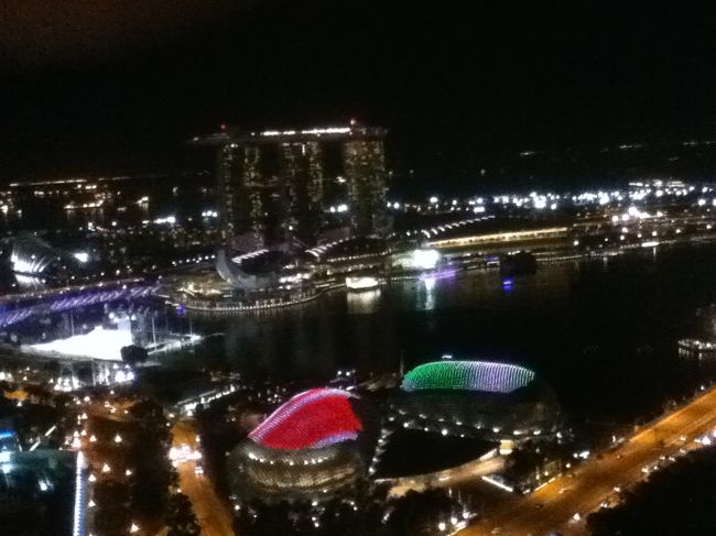 夜のシンガポール。<br />夜景は何処の都市も綺麗ですね！<br />香港より綺麗じゃない！