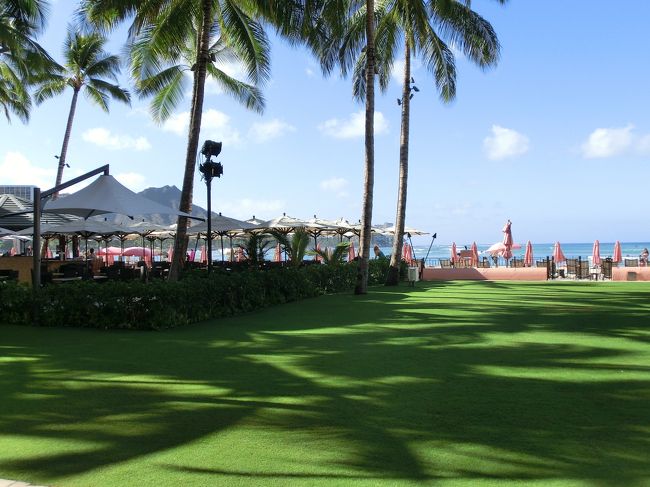 　さて、実質、今日が最後の一日です。<br /><br />　いつも最終日は予定をいれないので、朝はのんびり起床です。<br /><br />　シェラトンワイキキの隣りのロイヤルハワイアン（ピンクパレス）を見学。シェラトンよりも人が少なく、時間がゆっくり流れている感じです。