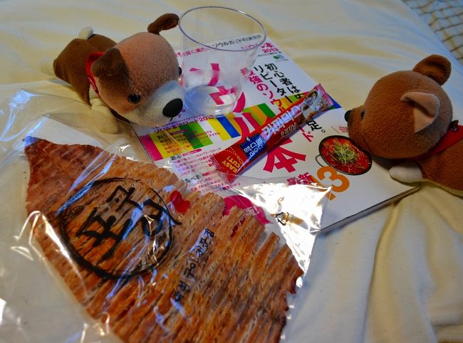 テリー君には、ロッテマートで購入したイカをあげるワン。<br /><br />それから、アシアナ航空のプラスチックカップも。