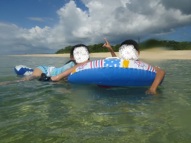 最初はクラゲネットがないところだと泳ぎたくないと言っていた子供たちもご覧のとおり満喫しています。