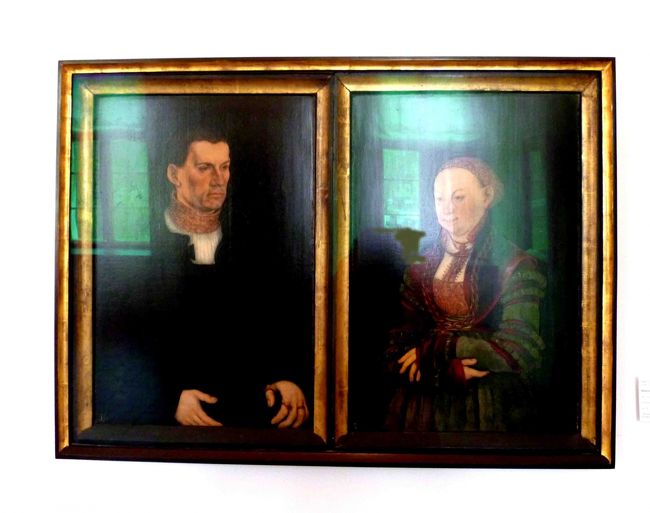 光が入り込んでなかなかきれいに撮れません。<br /><br />クラナッハ作、「Schleinituz夫妻の肖像画」<br />