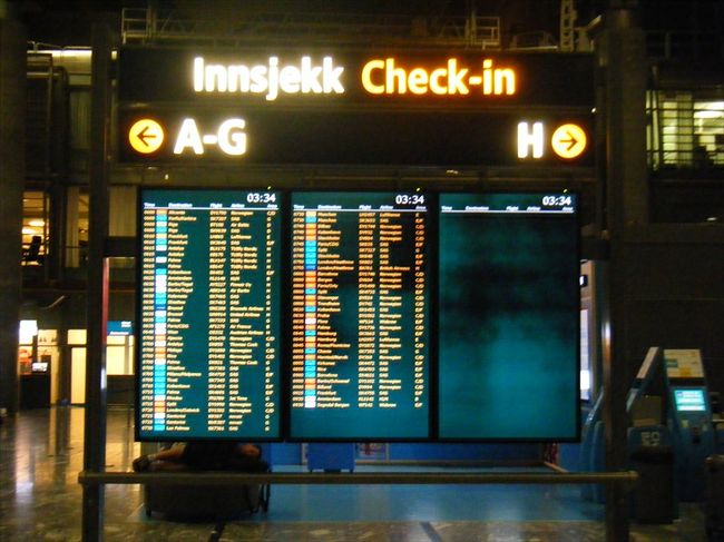 今日はオスロからブリュッセルへの便、