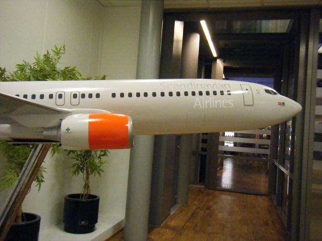 ドアの前にSASの大きな模型が有って、