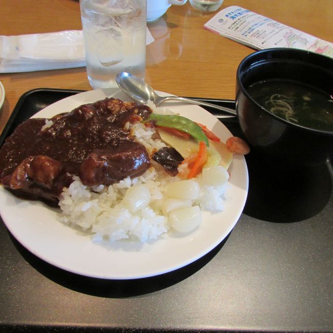 ビーフカレーをいただきました〜やはりここも夏休みのため大勢の家族ずれが多く混みこみしていました!(@@<br /><br />中華もあり中華は赤坂離宮と聞き、五目あんかけもあり少しかけてみました〜やはりお味はGOO〜でした(^-^/