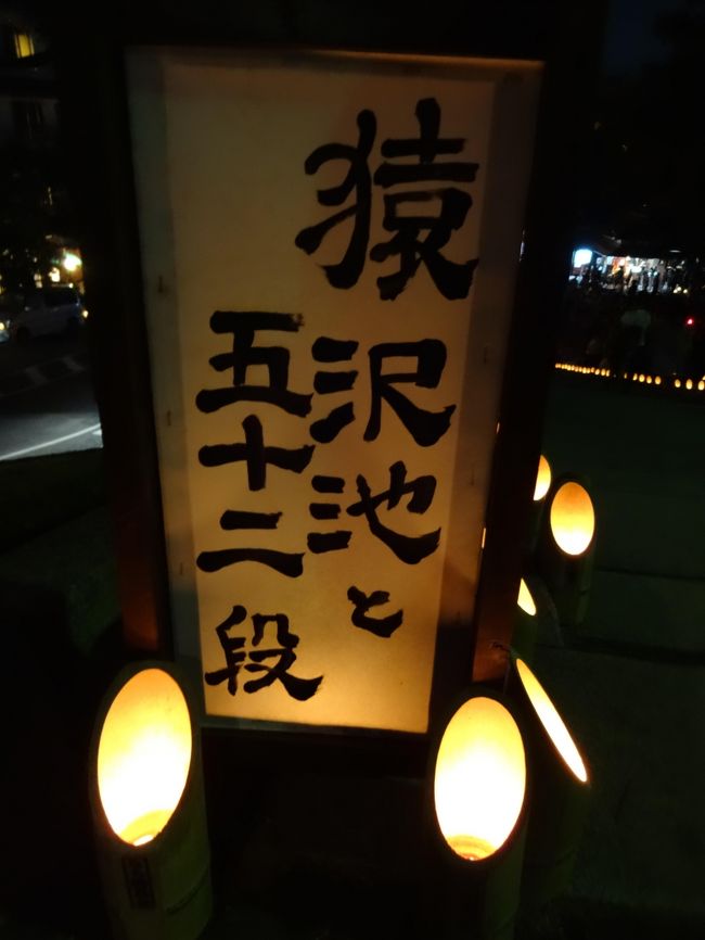 次は、猿沢池に続く階段へ。<br /><br />ここの「竹の灯籠」が好きなんです！