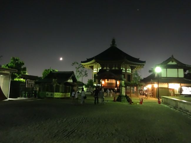 さて、最初の南円堂に戻ってきました♪<br /><br />月が、丁度いい位置に！<br /><br />ここで、しばし師匠と撮影タイムです！