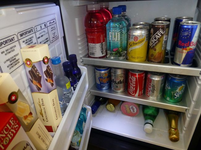 唯一といってもいい難点がこの冷蔵庫・・・<br /><br />ドリンクが入っていて、少しでも動かしたら課金されるタイプです。<br /><br />買ってきたドリンクを入れるスペースがありません（泣）